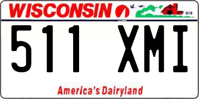 WI license plate 511XMI