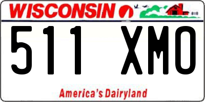 WI license plate 511XMO