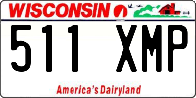 WI license plate 511XMP