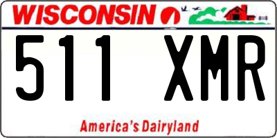 WI license plate 511XMR
