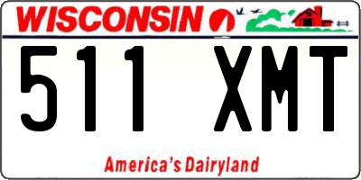 WI license plate 511XMT