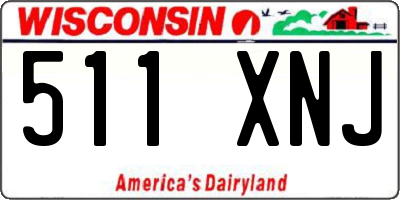 WI license plate 511XNJ