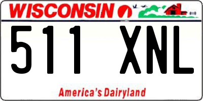 WI license plate 511XNL