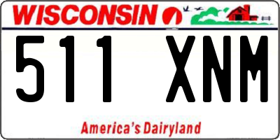 WI license plate 511XNM