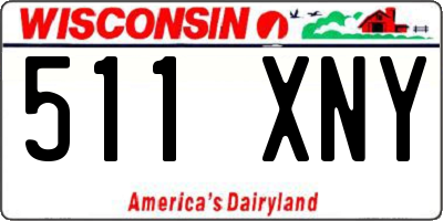 WI license plate 511XNY