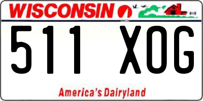 WI license plate 511XOG