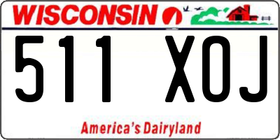 WI license plate 511XOJ