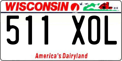 WI license plate 511XOL