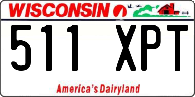 WI license plate 511XPT