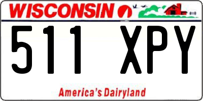 WI license plate 511XPY