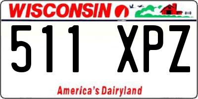 WI license plate 511XPZ