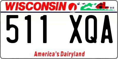 WI license plate 511XQA