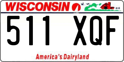 WI license plate 511XQF