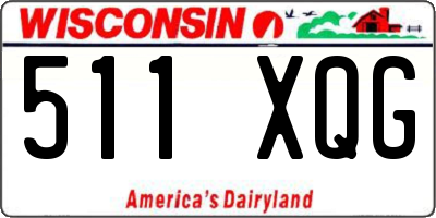 WI license plate 511XQG