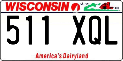WI license plate 511XQL