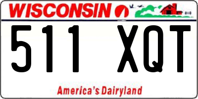 WI license plate 511XQT