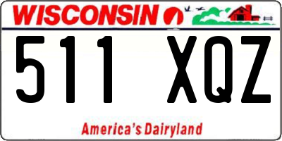 WI license plate 511XQZ