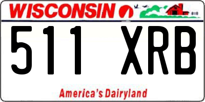 WI license plate 511XRB