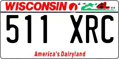 WI license plate 511XRC