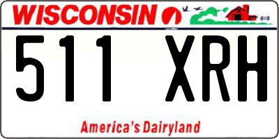 WI license plate 511XRH