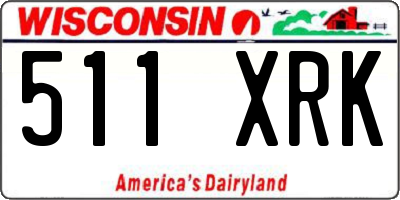 WI license plate 511XRK
