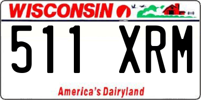 WI license plate 511XRM