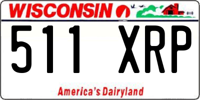 WI license plate 511XRP