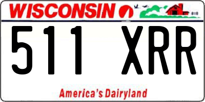 WI license plate 511XRR