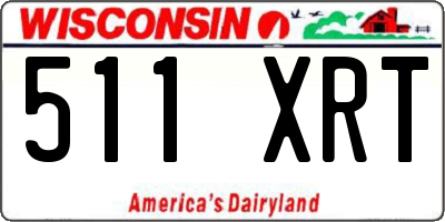 WI license plate 511XRT