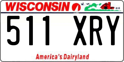 WI license plate 511XRY