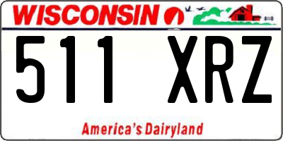 WI license plate 511XRZ