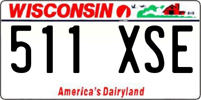 WI license plate 511XSE