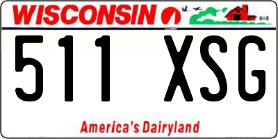 WI license plate 511XSG