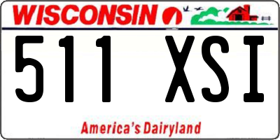 WI license plate 511XSI