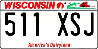 WI license plate 511XSJ