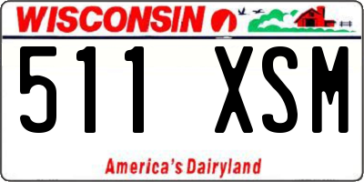 WI license plate 511XSM