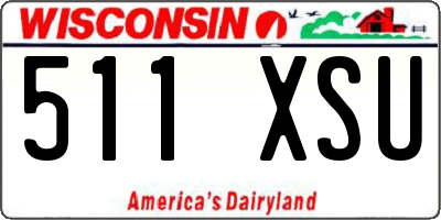 WI license plate 511XSU