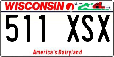 WI license plate 511XSX