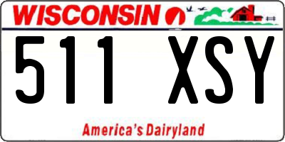 WI license plate 511XSY