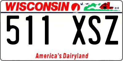 WI license plate 511XSZ