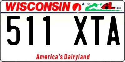 WI license plate 511XTA