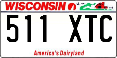 WI license plate 511XTC