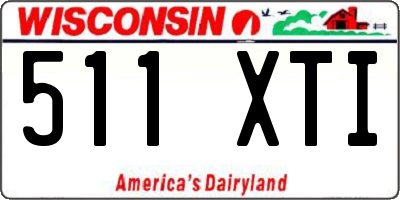 WI license plate 511XTI