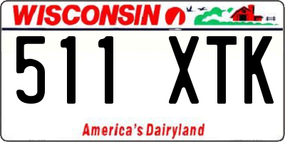 WI license plate 511XTK