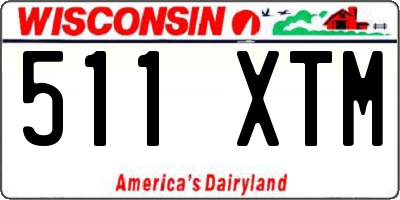 WI license plate 511XTM