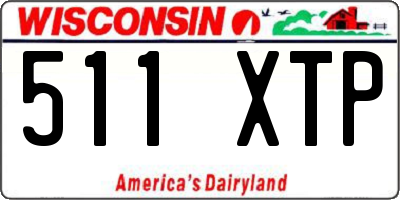 WI license plate 511XTP