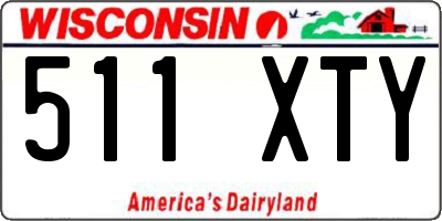 WI license plate 511XTY