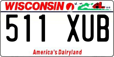 WI license plate 511XUB