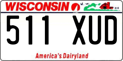 WI license plate 511XUD