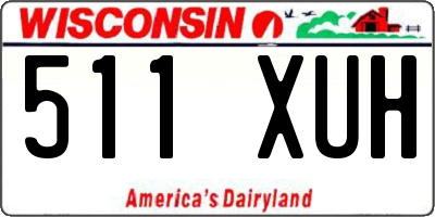 WI license plate 511XUH